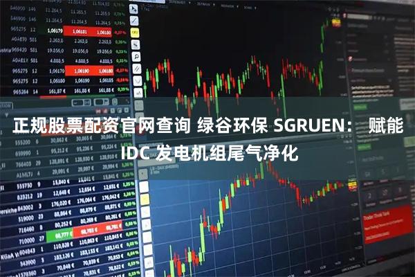 正规股票配资官网查询 绿谷环保 SGRUEN： 赋能 IDC 发电机组尾气净化